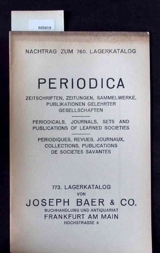 Periodica nachtrag zum 760 - nachtrag,